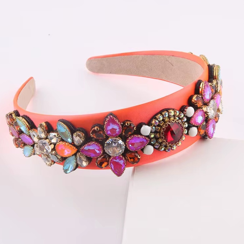 Embellished Orange Headband